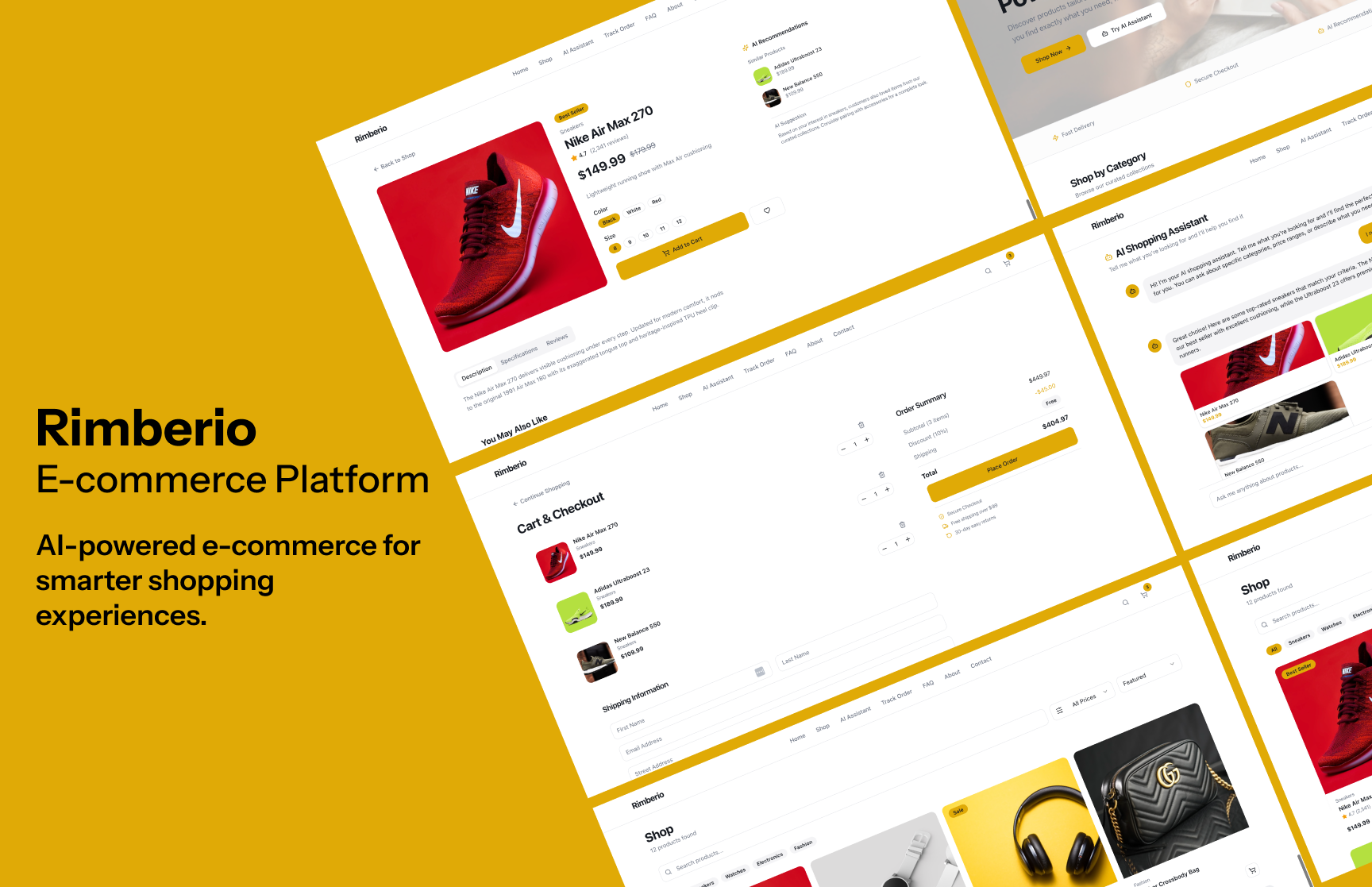 Rimberio AI ecommerce platform preview