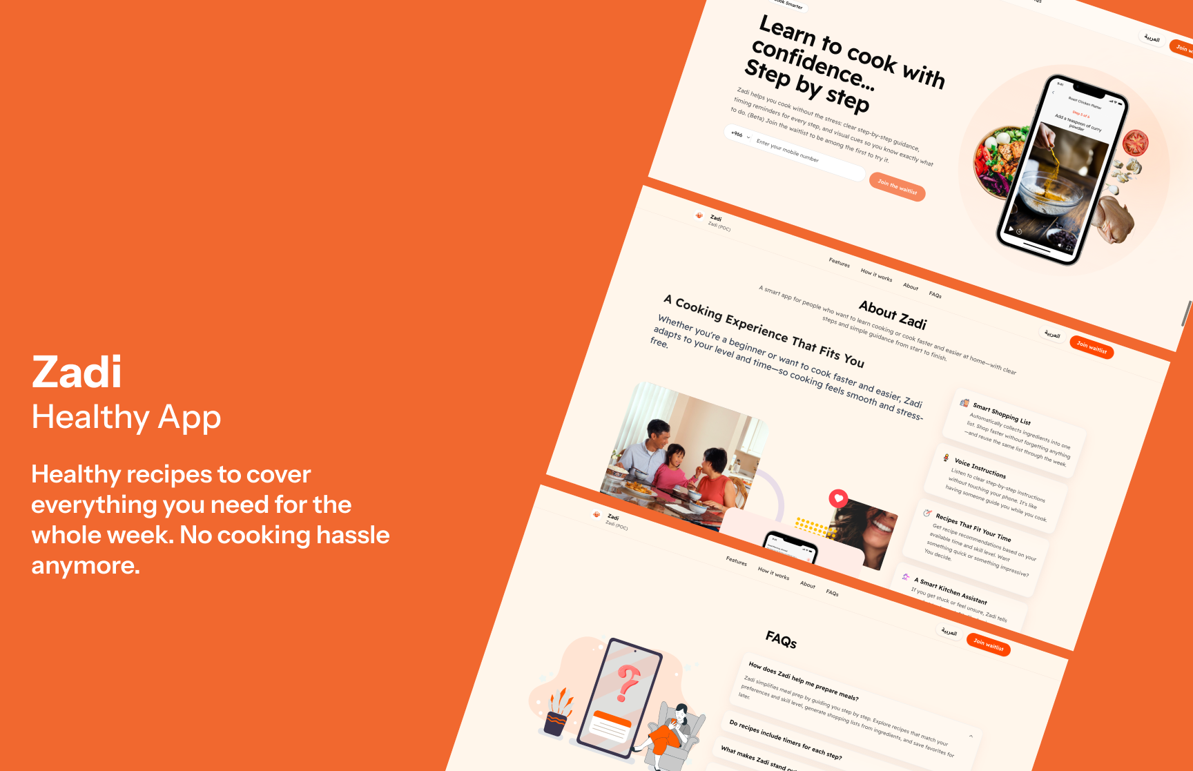 Zadi healthy meal planning platform preview